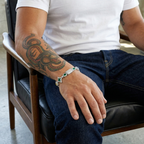 Bracelet Iced Out Homme Étoile Colorée Diamant Bleu Vert Zircon